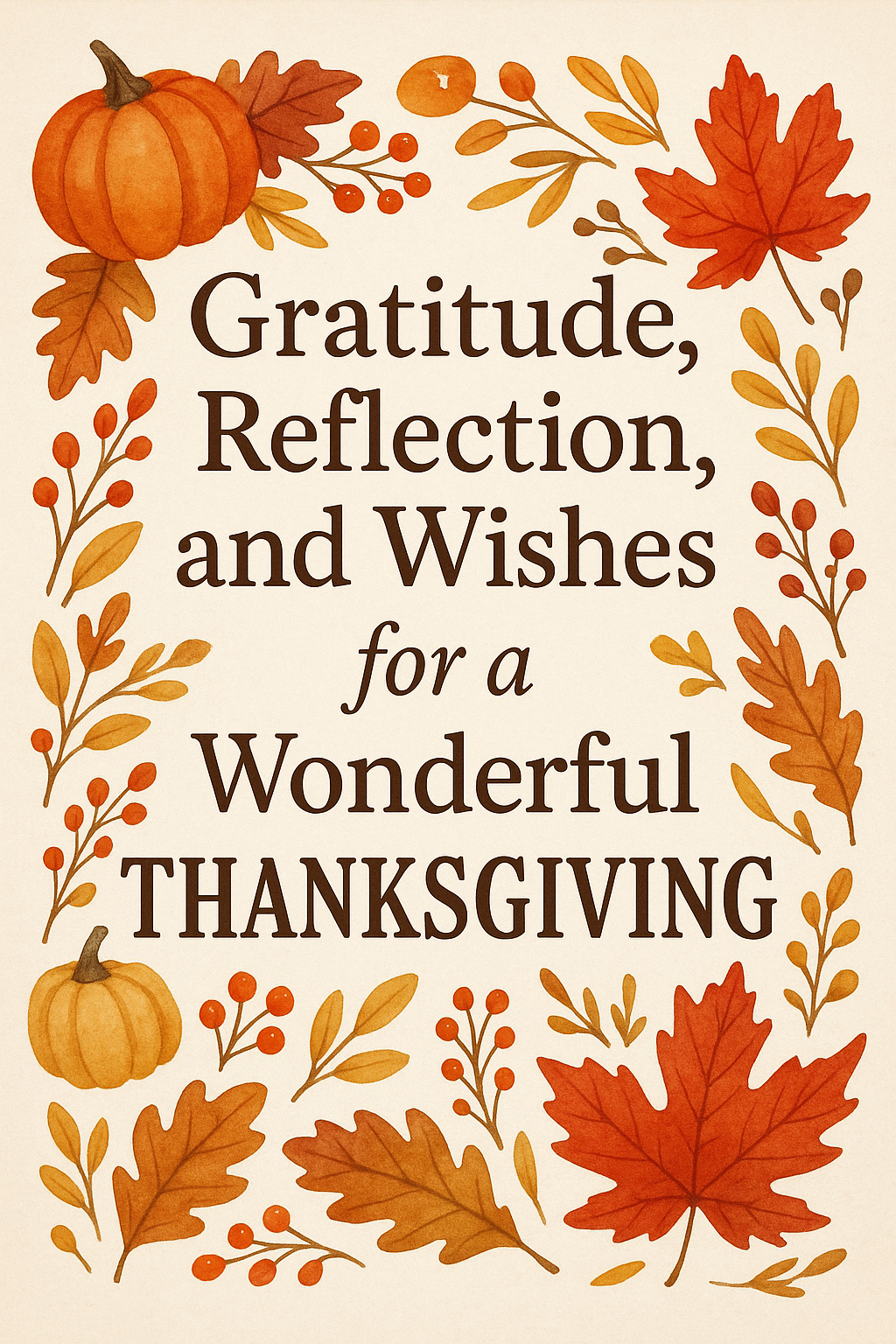 Gratitude, Reflection, and Wishes for a Wonderful Thanksgiving