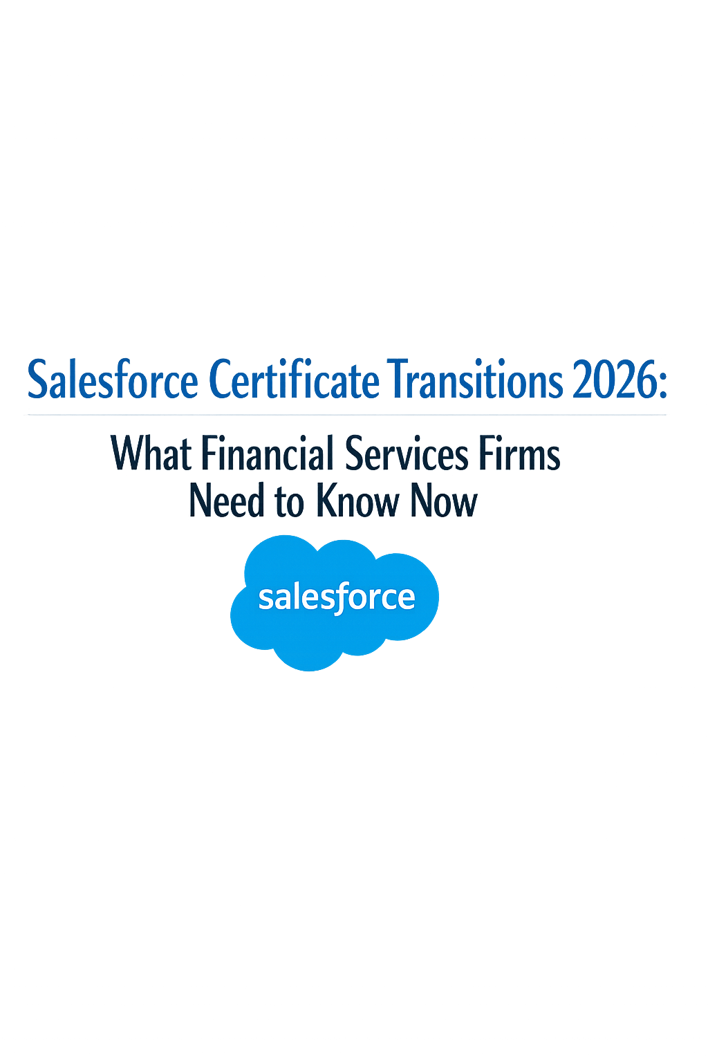 Salesforce Certificate Transitions 2026: What Financial Services Firms Need to Know Now